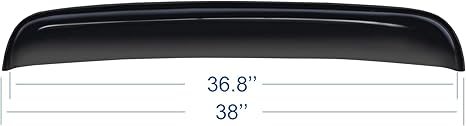 DrivegoPlus 38in. Universal Thickness Dark Smoke Tint Top Sun Moon Roof Rain Snow Guard Window Sunroof Moonroof Wind Deflector