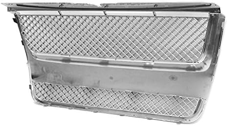 DrivegoPlus Mesh Style Upper Hood Grille Grill Chrome Compatible with 2007-2010 Ford Explorer/Explorer Sport Trac
