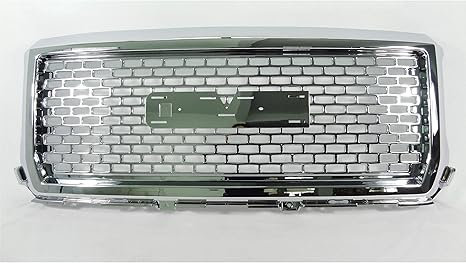 DrivegoPlus 1pc Compatible with 2014-2015 GMC Sierra 1500 Front Hood Grill Bumper Mesh Style ABS Plastic Grille