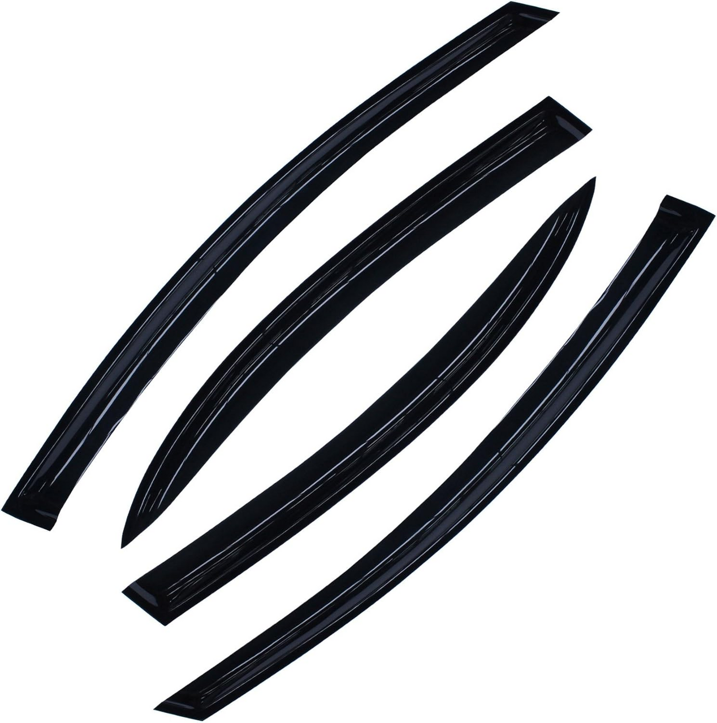 DrivegoPlus 4pcs Window Visors Sun Rain Guard Out-Channel Style for 06-11 Honda Civic 4-Door Sedan Side Window Deflectors Visor