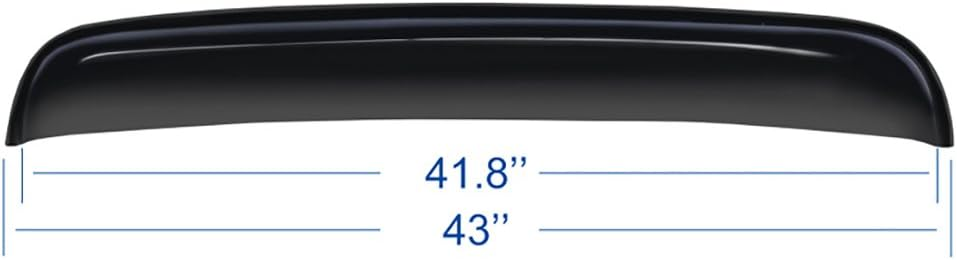 DrivegoPlus 43in. Universal Thickness Dark Smoke Tint Top Sun Moon Roof Rain Snow Guard Window Sunroof Moonroof Wind Deflector