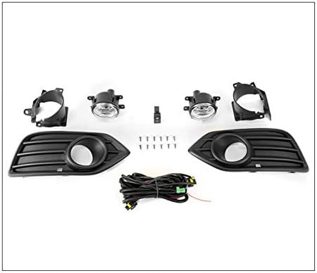 DrivegoPlus Bumper Driving Fog Lights Lamps w/Bezels+Switch+Harness Kit Chrome Compatible with 2019-2021 Honda HR-V HRV