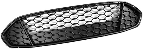 DrivegoPlus Front Bumper Upper Honeycomb Mesh Grille Insert Gloss Black/Chrome Trim Compatible with 2013-16 Ford Fusion