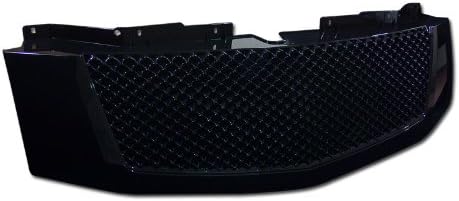 DrivegoPlus Front Grill Cover Compatible with 2007-2014 Cadillac Escalade/EXT | Glossy Black Luxury Sport Mesh Style Front Bumper Grille Guard | Front Grille Mesh Guard