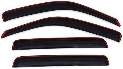 DrivegoPlus 4pcs Dark Smoke in-Channel Style Sun Rain Guard Vent Shade Window Visors Compatible with 06-14 Honda Ridgeline