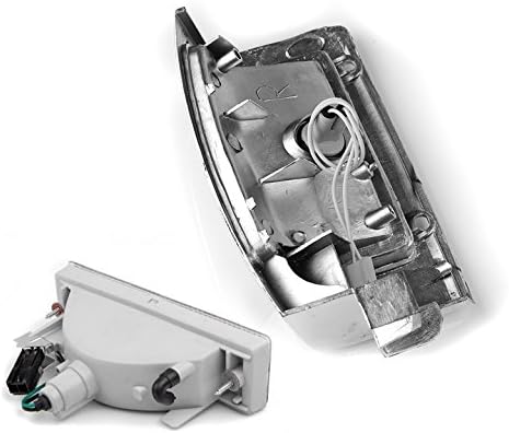 DrivegoPlus Front Bumper + Corner Signal Lights Lamps Chrome Compatible with 1990-1997 Hardbody