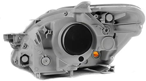 DrivegoPlus Replacement Chrome Headlight Headlamp Lamp Passenger Side Compatible with 2007-2012 Toyota Yaris Sedan 4DR