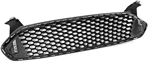 DrivegoPlus Front Bumper Upper Honeycomb Mesh Grille Insert Gloss Black/Chrome Trim Compatible with 2013-16 Ford Fusion