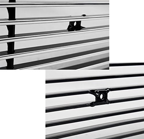 DrivegoPlus Front Bumper Upper + Lower Billet Grille Insert Combo Compatible with 2003-2005 Honda Accord Sedan
