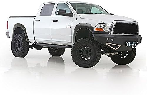DrivegoPlus 4pcs Textured Black ABS Plastic Pocket-Riveted Fender Flares with Mounting Hardware & Instruction Fit 09-16 Dodge Ram 1500 Pickup