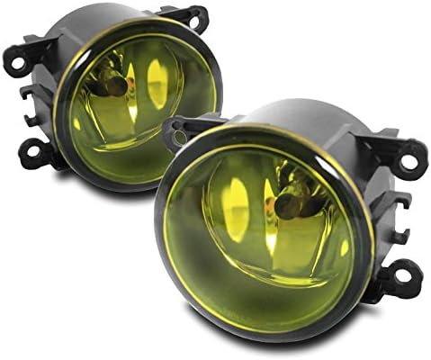 DrivegoPlus Bumper Driving Fog Lights Lamps Smoke Compatible with Acura Honda Jaguar Lincoln Subaru Suzuki