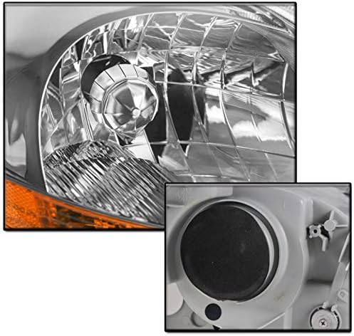 DrivegoPlus Replacement Chrome Headlight Headlamp Lamp Passenger Side Compatible with 2007-2012 Toyota Yaris Sedan 4DR