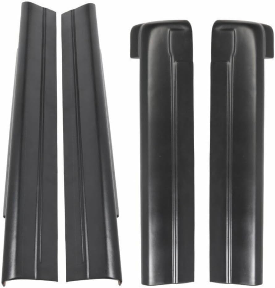 DrivegoPlus Rocker Panels Covers for Chevy for Silverado 3500/2500HD/2500/1500,for GMC for Sierra 3500/2500HD/2500/1500 Extended Cab (Black,Plastic) 4pc Left Right Front Rear Lower Textured