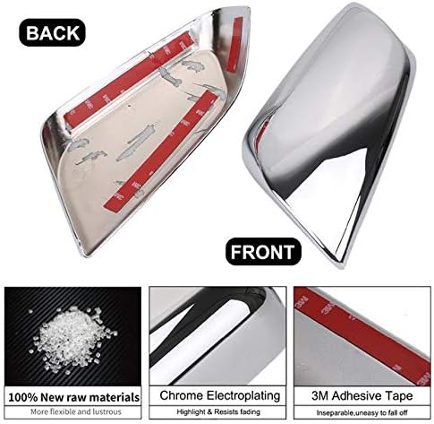DrivegoPlus 3-Layers Shiny Chrome Plated Parts Accessories Top Half Side Mirror Cover Designed For 2014-2020 Chevrolet Impala