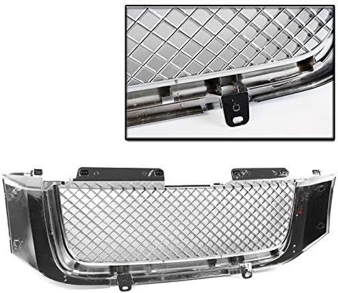 DrivegoPlus Front Bumper Upper Mesh Style Grille Grill Insert Chrome Compatible with 2002-2008 GMC Envoy