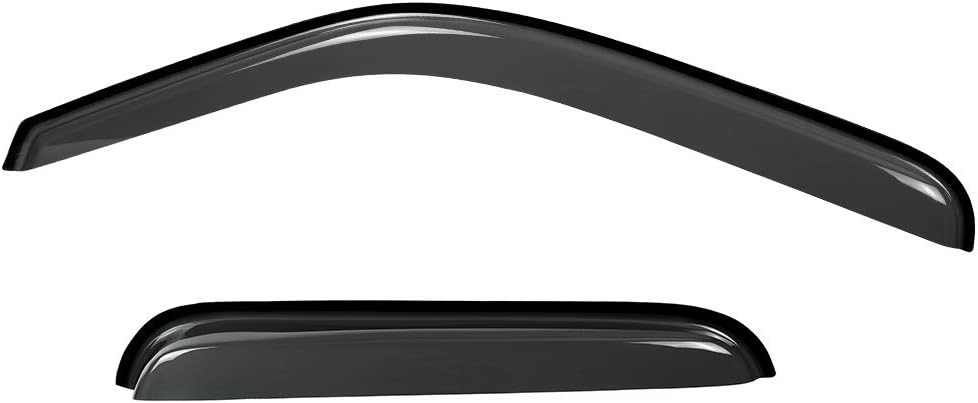 DrivegoPlus 4pcs Compatible with 99-06 Silverado Sierra 07 Classic Extended Cab Dark Smoke Out-Channel Outside Mount Style Wind Sun Rain Guard Vent Shade Deflector Window Visorss