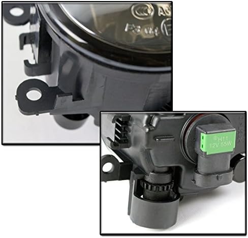 DrivegoPlus Bumper Driving Fog Lights Lamps Smoke Compatible with Acura Honda Jaguar Lincoln Subaru Suzuki