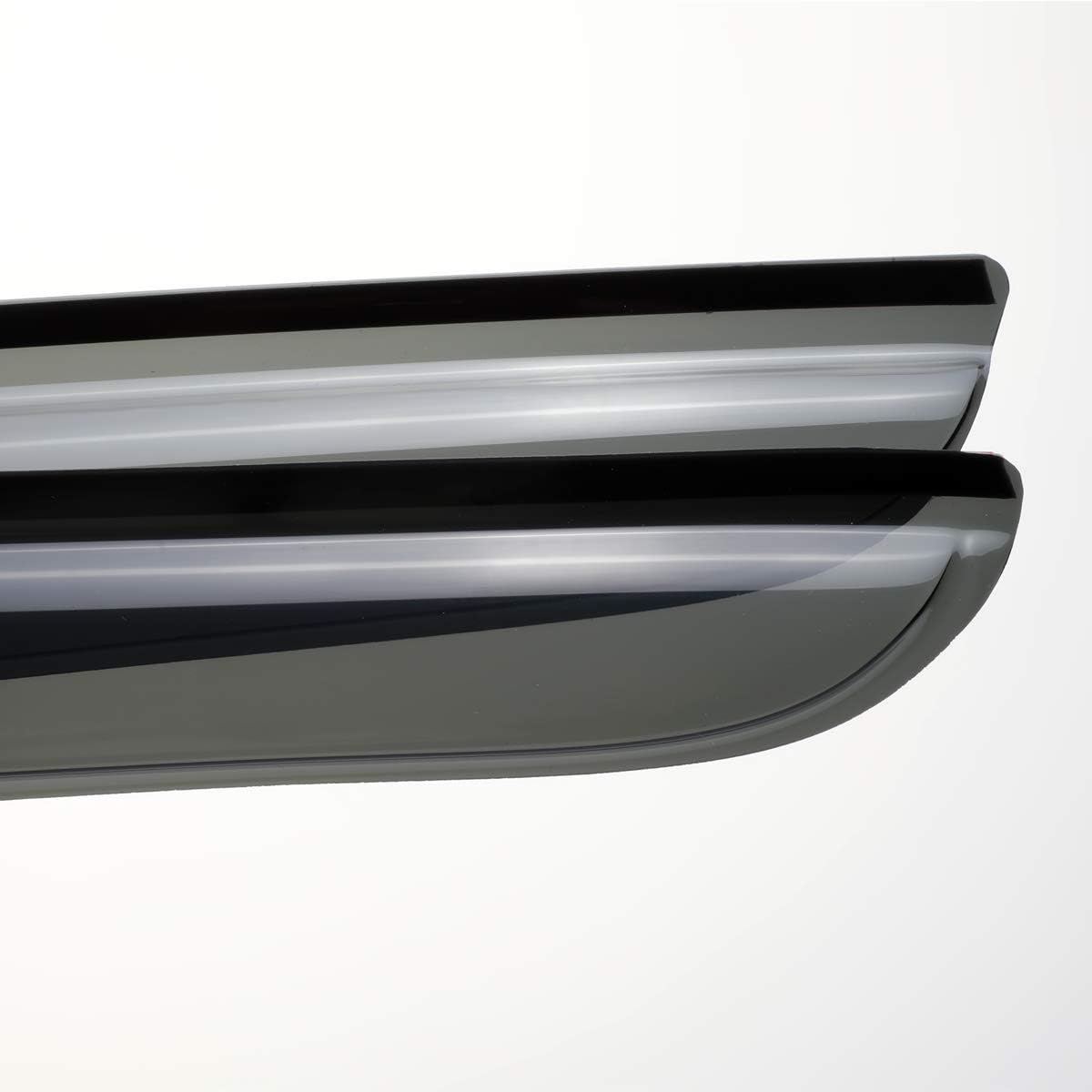 DrivegoPlus 4pcs Dark Smoke Outside Mount Style Sun Rain Guard Vent Shade Window Visors Fit 07-11 Toyota Camry