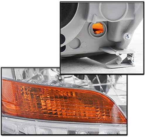 DrivegoPlus Replacement Chrome Headlight Headlamp Lamp Passenger Side Compatible with 2007-2012 Toyota Yaris Sedan 4DR