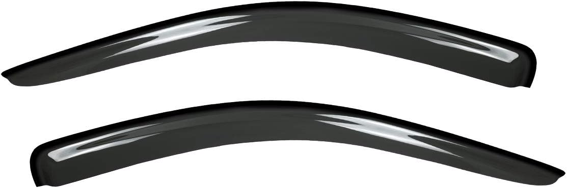 DrivegoPlus New 2pcs for 02-08 Ram 1500 03-09 2500/3500 2D Regular Cab Truck Dark Smoke Out-Channel/Outside Mount Style Wind Sun Rain Guard Vent Shade Deflector Window Visors