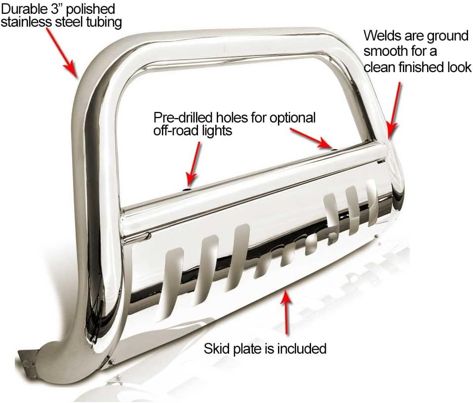 DrivegoPlus 05-16 Frontier/Xterra/Pathfinder Stainless Steel Bull Bar Bumper Grill Guard New
