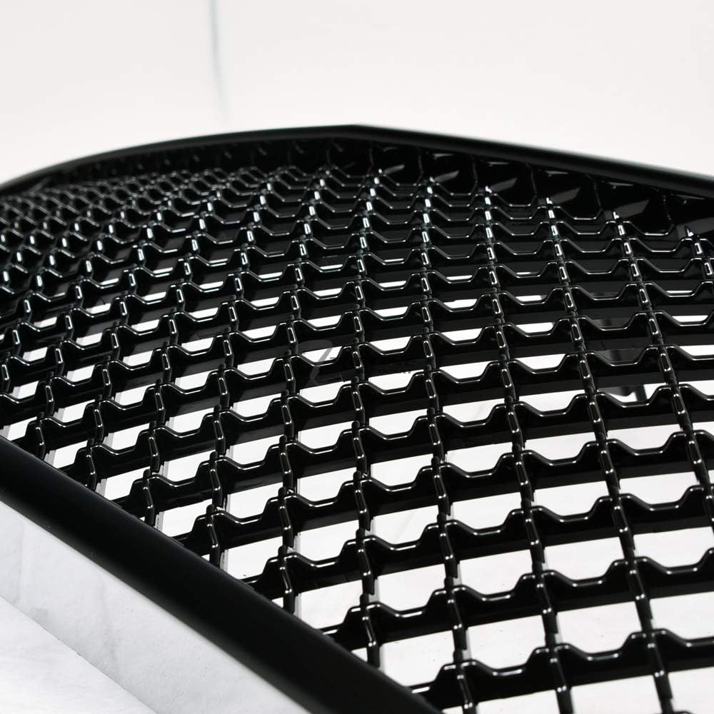 DrivegoPlus Black Finished Mesh Front Hood Bumper Grill Grille Compatible with 1999-2006 Chevy Silverado 1500/2500