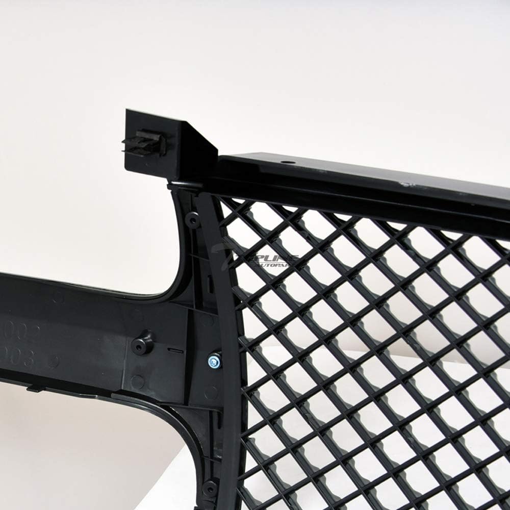 DrivegoPlus Black Finished Mesh Front Hood Bumper Grill Grille Compatible with 1999-2006 Chevy Silverado 1500/2500