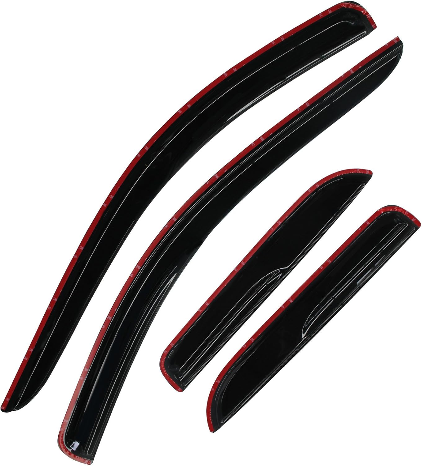 4pcs Vent Shade Deflector Window Visors,DrivegoPlus for Ram 02-08 1500 & 03-09 2500 3500 Quad (Aka Crew) Cab Outside Mount Style Wind Sun Rain Guard