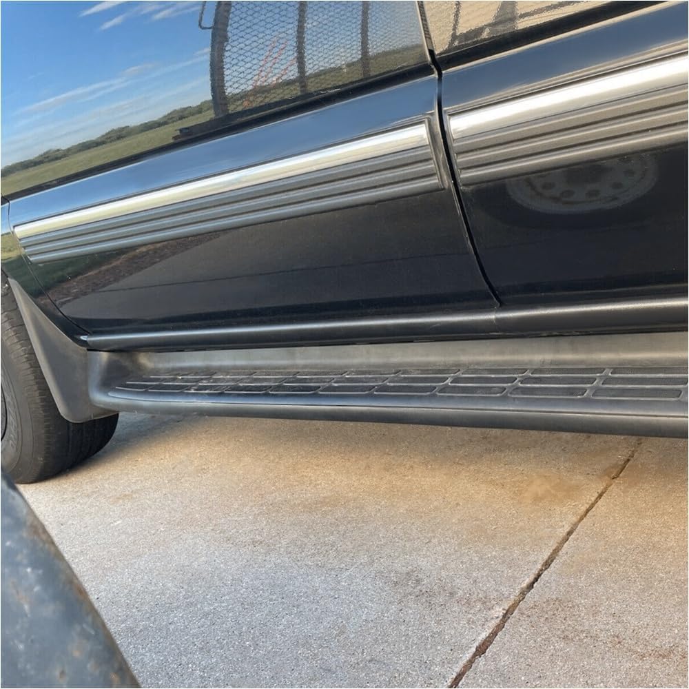 DrivegoPlus Rocker Panels Covers for Chevy for Silverado 3500/2500HD/2500/1500,for GMC for Sierra 3500/2500HD/2500/1500 Extended Cab (Black,Plastic) 4pc Left Right Front Rear Lower Textured
