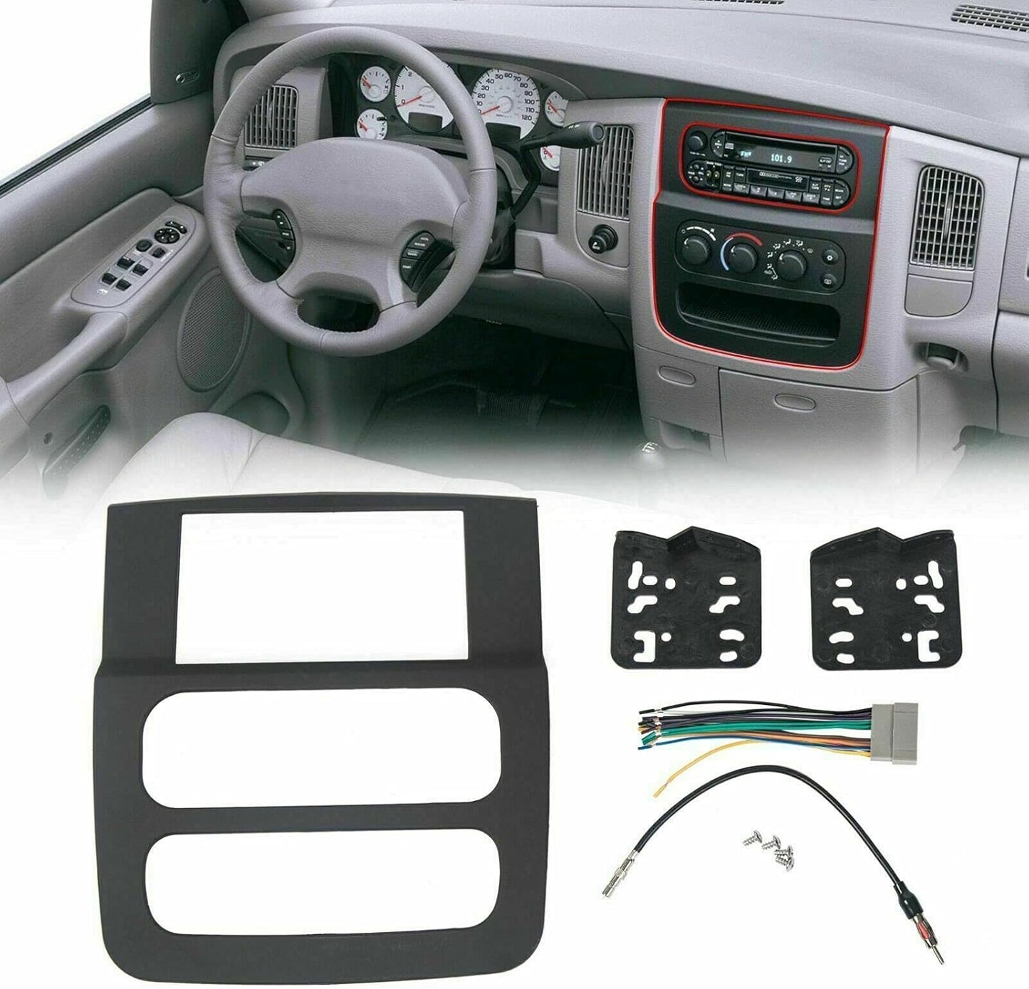 DrivegoPlus VioletLisa New Replacements Car Stereo Double Din Installation Dash Kit BAPQ00009