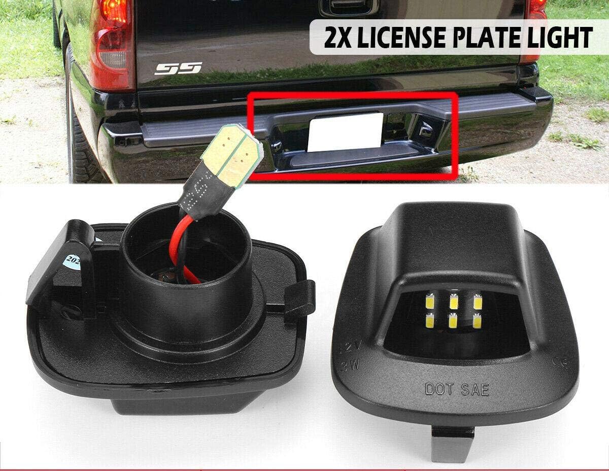 DrivegoPlus Bright-TECH Series 2pcs 9 SMD Replacement LED License Plate Light Lamp Designed for 1997-2011 Dodge Dakota Mitsubishi Raider