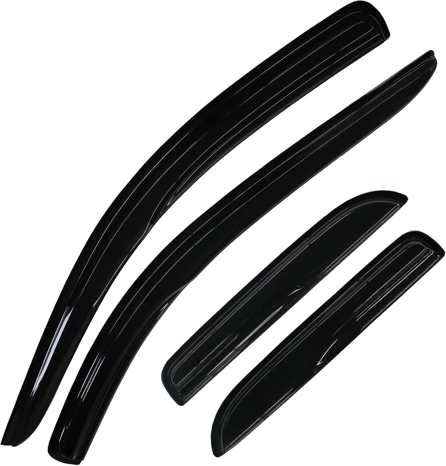 4pcs Vent Shade Deflector Window Visors,DrivegoPlus for Ram 02-08 1500 & 03-09 2500 3500 Quad (Aka Crew) Cab Outside Mount Style Wind Sun Rain Guard