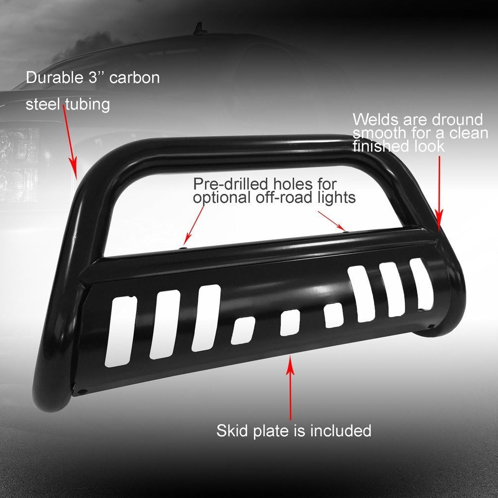 DrivegoPlus Fit 07-14 Toyota Fj Cruiser New C/S Blk Front Bumper Grill Guard Bull Bar