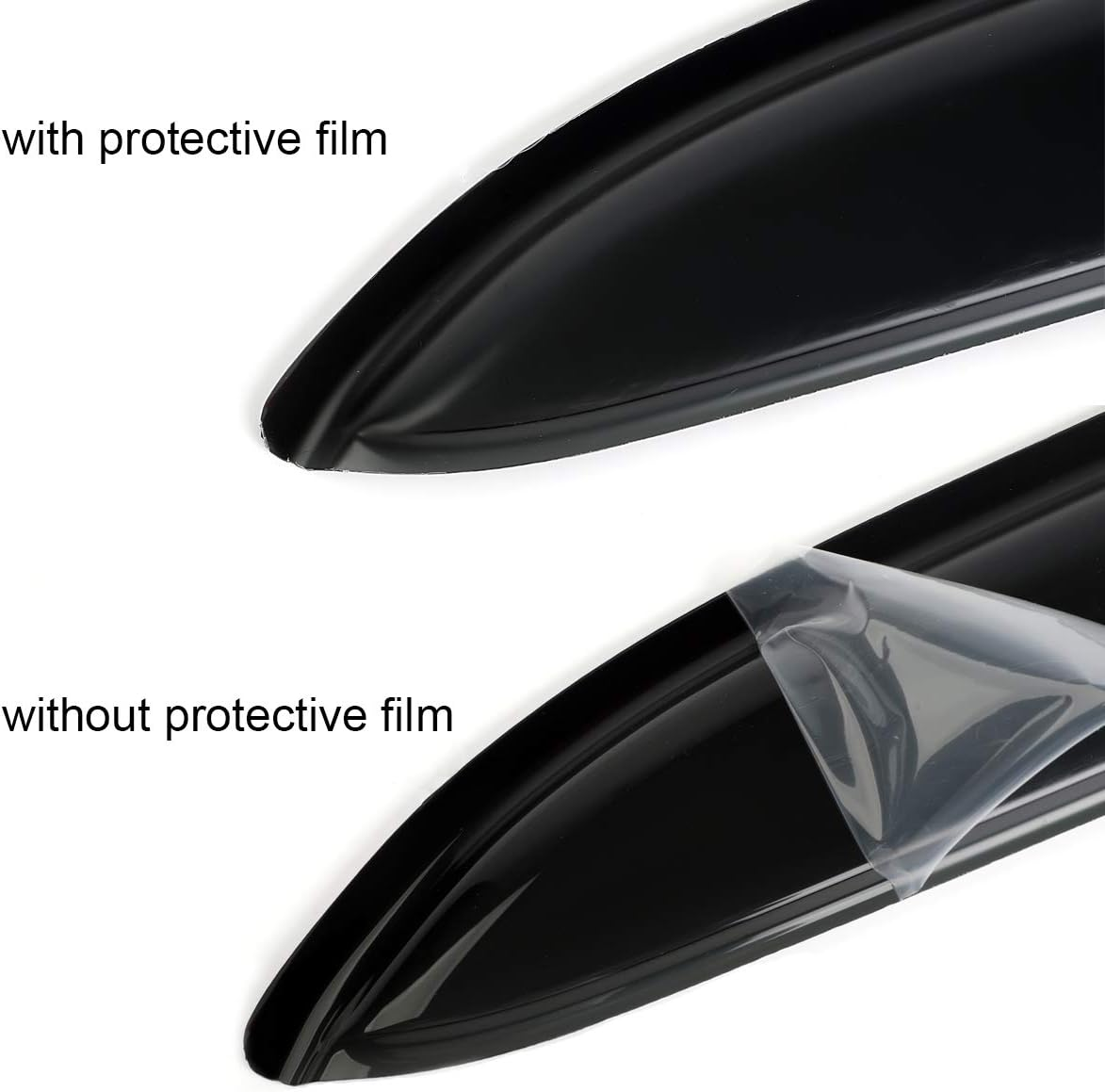 DrivegoPlus 4pcs Vent Shade Deflector Window Visors,HAIHUA for Ram 02-08 1500 & 03-09 2500 3500 Quad (Aka Crew) Cab Outside Mount Style Wind Sun Rain Guard