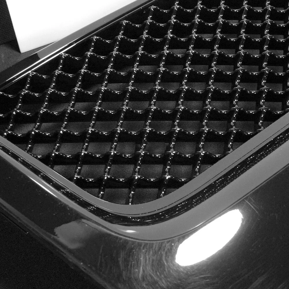 DrivegoPlus Glossy Black Mesh Front Hood Bumper Grill Grille Guard ABS Compatible With 07-10 Ford Explorer Sport Trac
