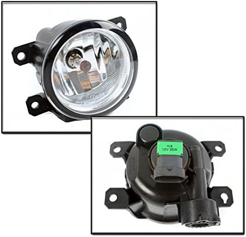 DrivegoPlus LED DRL Bumper Driving Fog Lights Lamps Chrome Compatible with 2015-2016 Honda Fit