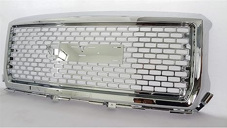 DrivegoPlus 1pc Compatible with 2014-2015 GMC Sierra 1500 Front Hood Grill Bumper Mesh Style ABS Plastic Grille