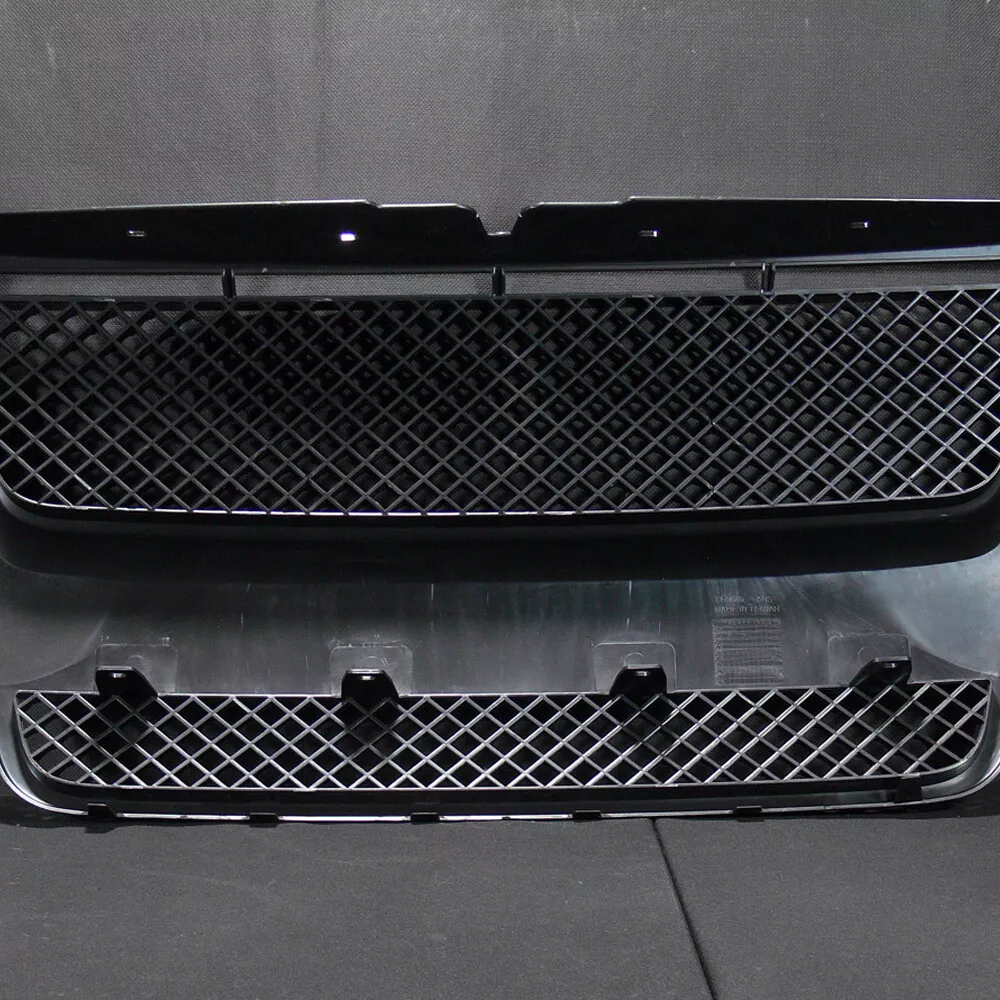 DrivegoPlus Glossy Black Mesh Front Hood Bumper Grill Grille Guard ABS Compatible With 07-10 Ford Explorer Sport Trac