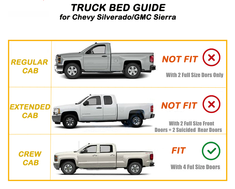 DrivegoPlus Fits 01-06 Chevy Silverado 1500 2500 3500 GMC Sierra Crew Cab Window Visors 4Pc