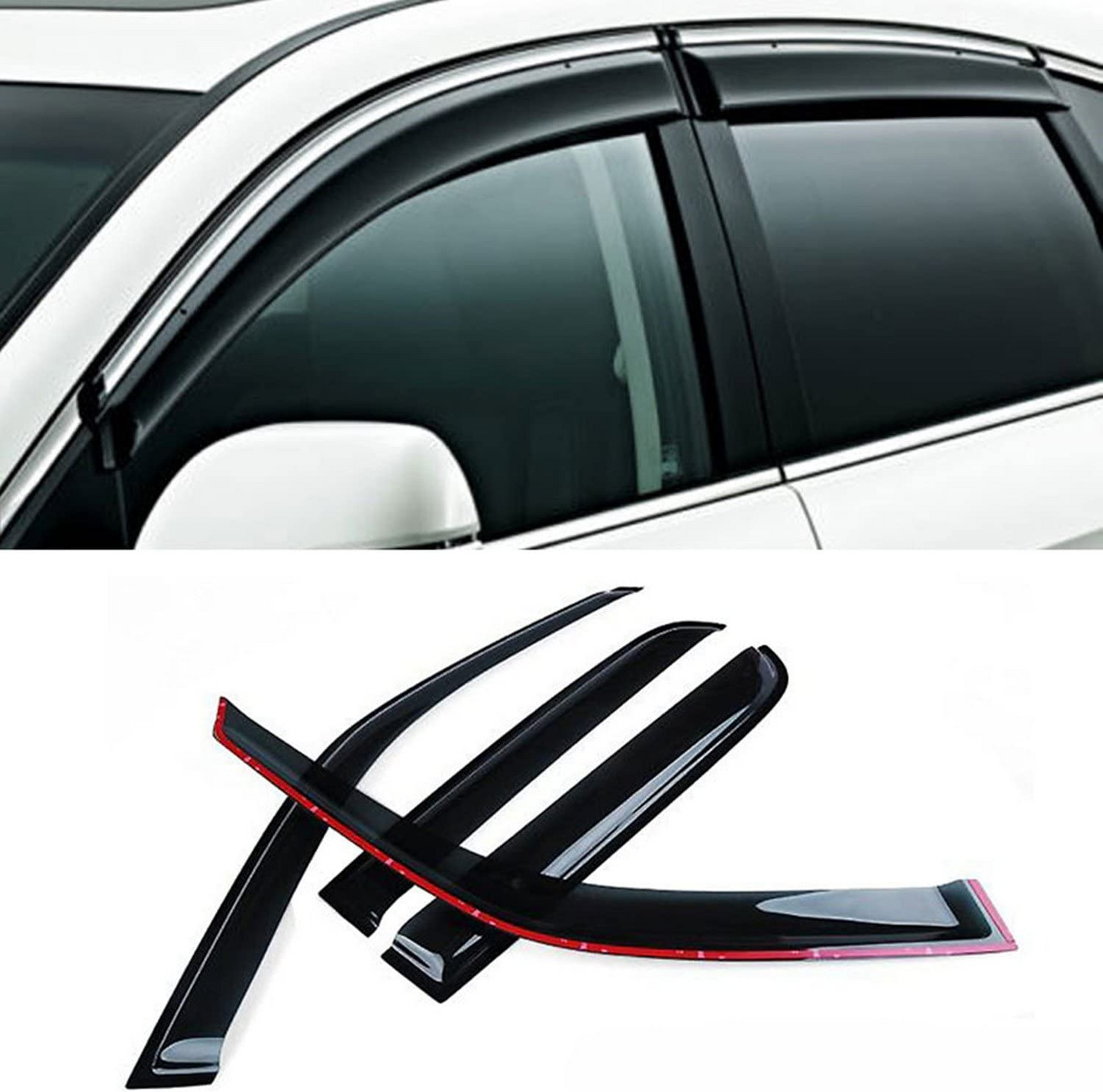 DrivegoPlus 4pcs Window Visors Sun/Rain Guard for 97-01 Honda CR-V Side Window Deflectors Visor