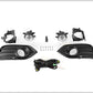 DrivegoPlus Bumper Driving Fog Lights Lamps w/Bezels+Switch+Harness Kit Chrome Compatible with 2019-2021 Honda HR-V HRV