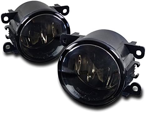 DrivegoPlus Bumper Driving Fog Lights Lamps Smoke Compatible with Acura Honda Jaguar Lincoln Subaru Suzuki