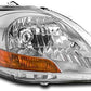 DrivegoPlus Replacement Chrome Headlight Headlamp Lamp Passenger Side Compatible with 2007-2012 Toyota Yaris Sedan 4DR