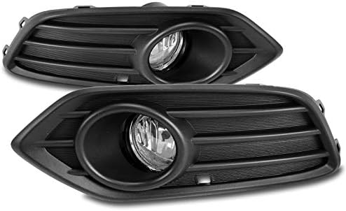 DrivegoPlus Bumper Driving Fog Lights Lamps w/Bezels+Switch+Harness Kit Chrome Compatible with 2019-2021 Honda HR-V HRV