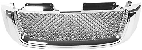 DrivegoPlus Front Bumper Upper Mesh Style Grille Grill Insert Chrome Compatible with 2002-2008 GMC Envoy