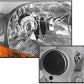 DrivegoPlus Replacement Chrome Headlight Headlamp Lamp Passenger Side Compatible with 2007-2012 Toyota Yaris Sedan 4DR