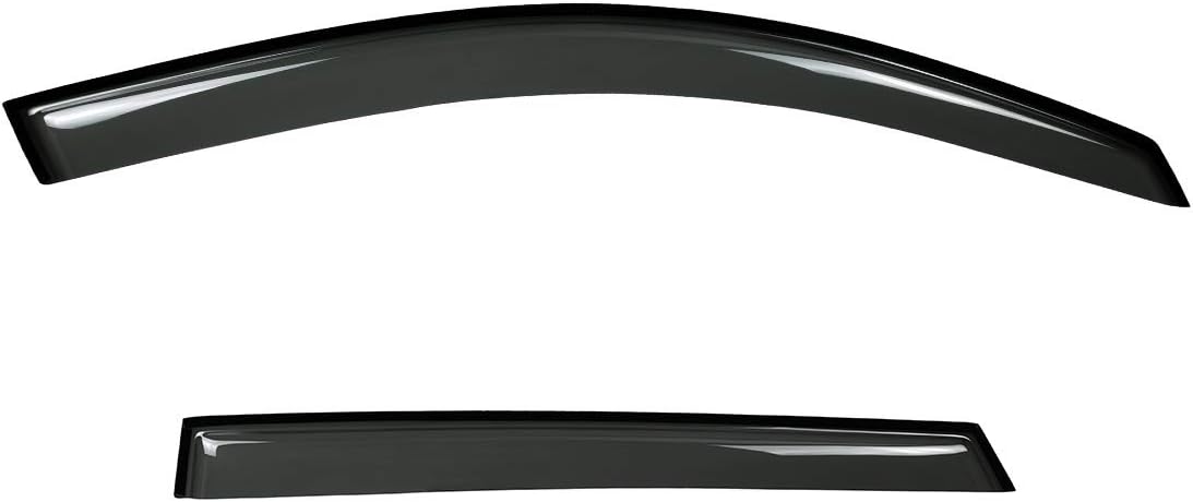 DrivegoPlus  New 4pcs for 11-15 Kia Sorento Wind Dark Smoke Out-Channel/Outside Mount Style Wind Sun Rain Guard Vent Shade Deflector Window Visors