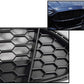 DrivegoPlus Front Bumper Upper Honeycomb Mesh Grille Insert Gloss Black/Chrome Trim Compatible with 2013-16 Ford Fusion