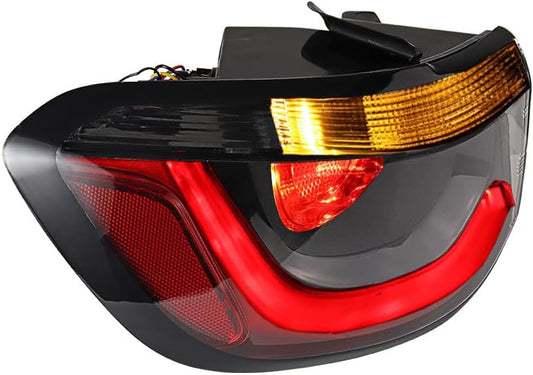 DrivegoPlus Rear Brake Running Tail Lights Assembly Turn Signal Indicator Outer Tail Lamp Clear Red Lens Compatible for Jeep Compass 2017-2020 Fits OE# CH2804115 55112839AC, 1PC Driver