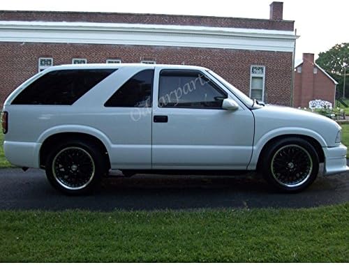 DrivegoPlus  Fit 94-04 Chevy S10 95-05 Blazer 2-Door 94-04 GMC Sonoma 95-01 S15 Jimmy 2-Door 96-00 Isuzu Hombre 2pcs Front Smoke Sun/Rain Guard Vent Shade Window Visors